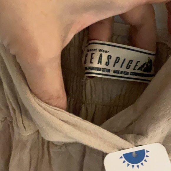 Seaspice Cotton Maxi Dress, Size L, Beige, NWT - Picture 6 of 9